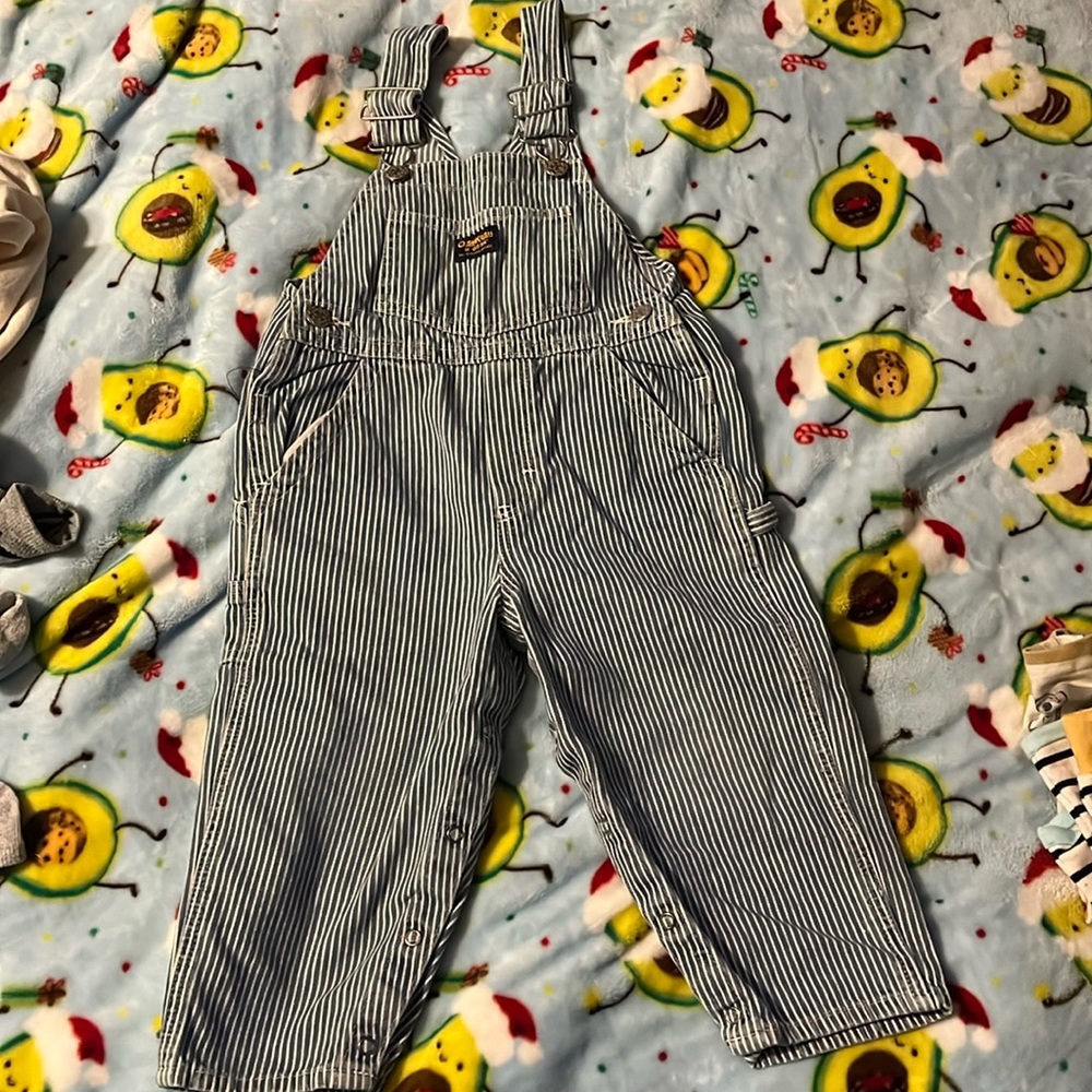 Osh Kosh stripped overalls